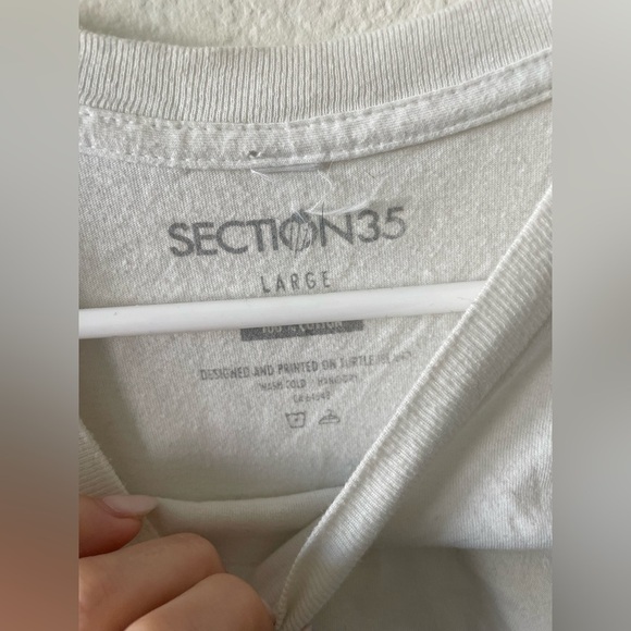 Section35 white Native American long short sleeve t shirt - Picture 3 of 4